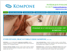 Tablet Screenshot of kompone.cz
